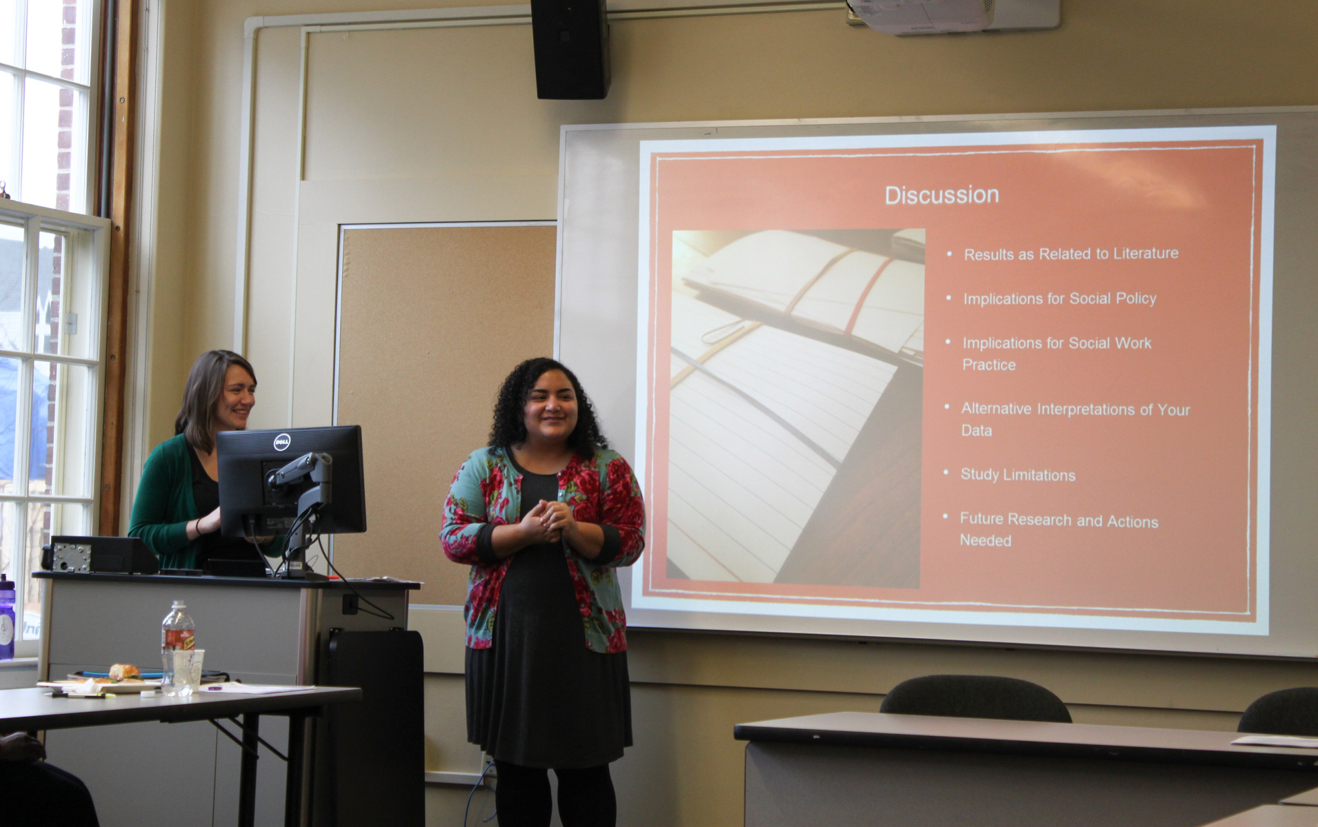 social work students present their capstone projects